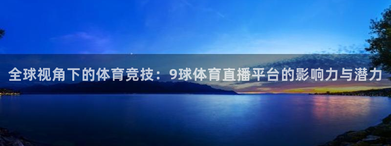 全球视角下的体育竞技：9球体育直播平台的影响力与潜力