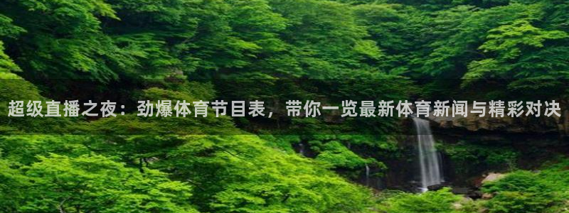 超级直播之夜：劲爆体育节目表，带你一览最新体育新闻与精彩对决
